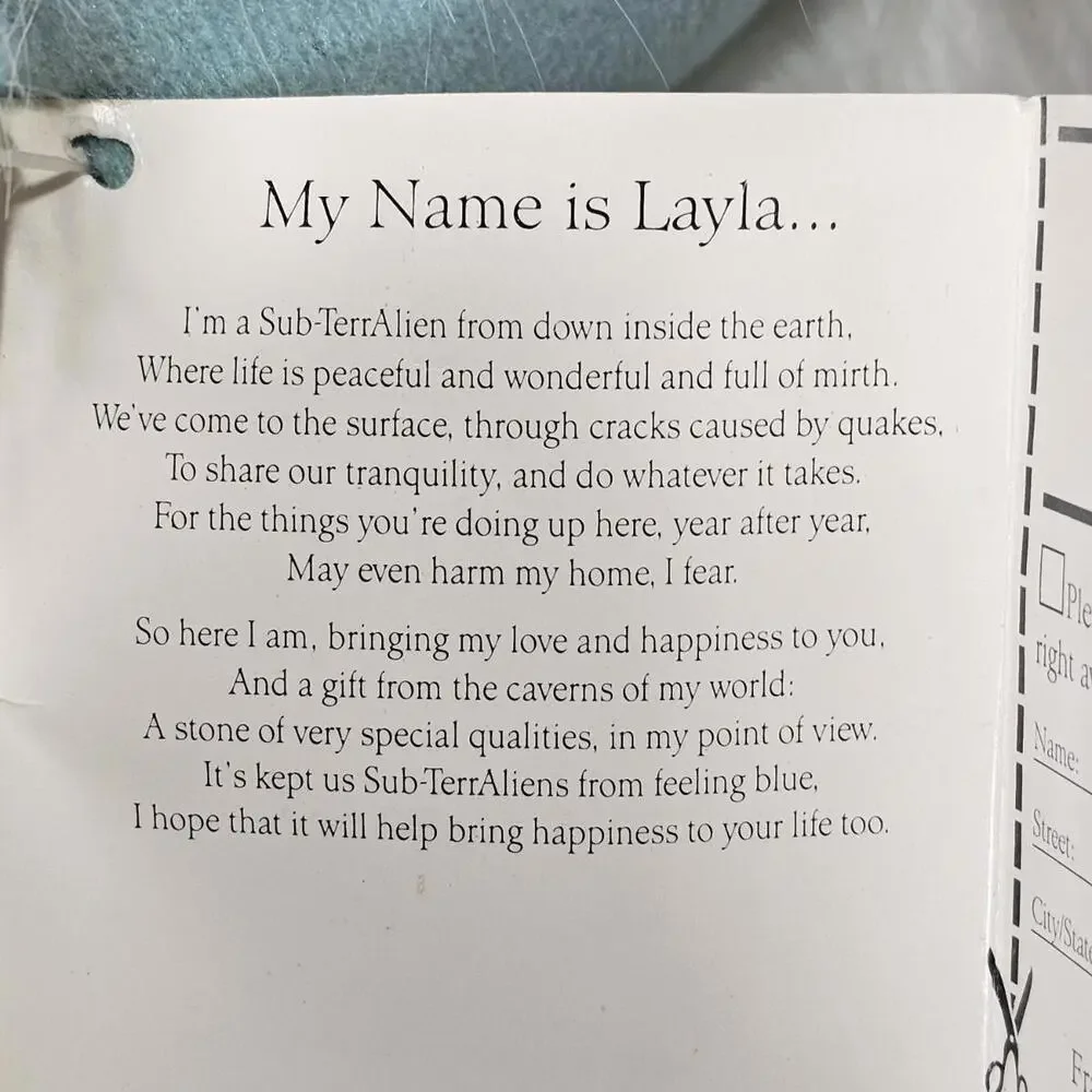 Vintage 1986 Francesca & Company Layla Sub- Terralien Plush Stuffed Toy - Picture 6 of 10